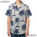 Tropical Aloha Palm Tree Hawaiian Shirt- Unisex Island Beach Seamless Vacation