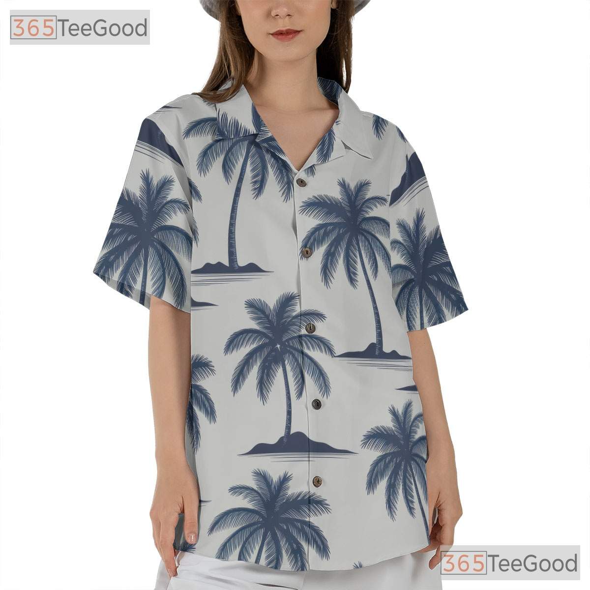 Tropical Aloha Palm Tree Hawaiian Shirt- Unisex Island Beach Seamless Vacation