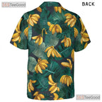 Tropical Banana Green Leaves Aloha Print Hawaiian Tee Unisex Summer Outfit Top