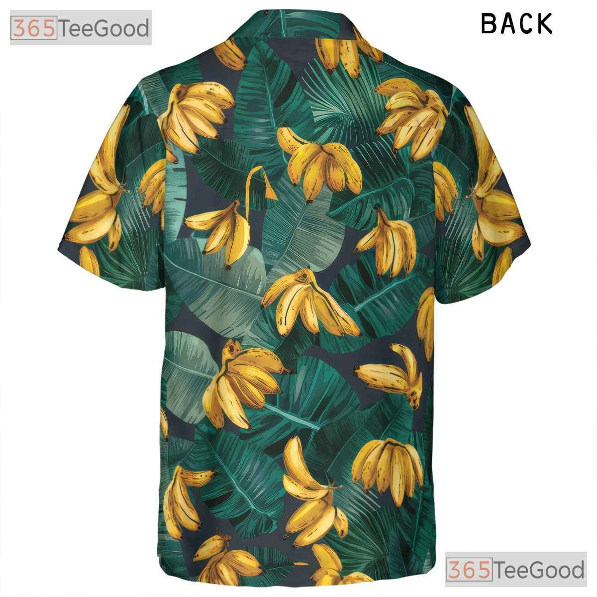 Tropical Banana Green Leaves Aloha Print Hawaiian Tee Unisex Summer Outfit Top