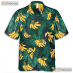 Tropical Banana Leaf Summer Beach Outfit Hawaiian Shirt Men Women Vacation Top