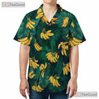 Tropical Banana Leaf Summer Beach Outfit Hawaiian Shirt Men Women Vacation Top