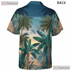 Tropical Beach Palm Tree Sunset Hawaiian Shirt - Unisex Summer Look Tee