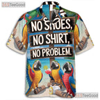 Tropical Beach Parrot Hawaiian Shirt- Unisex Relaxed Casual Vacation Apparel