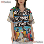Tropical Beach Parrot Hawaiian Shirt- Unisex Relaxed Casual Vacation Apparel