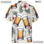 Tropical Beer Mug Palm Hawaiian Shirt- Unisex Aloha Party Wear Island Apparel