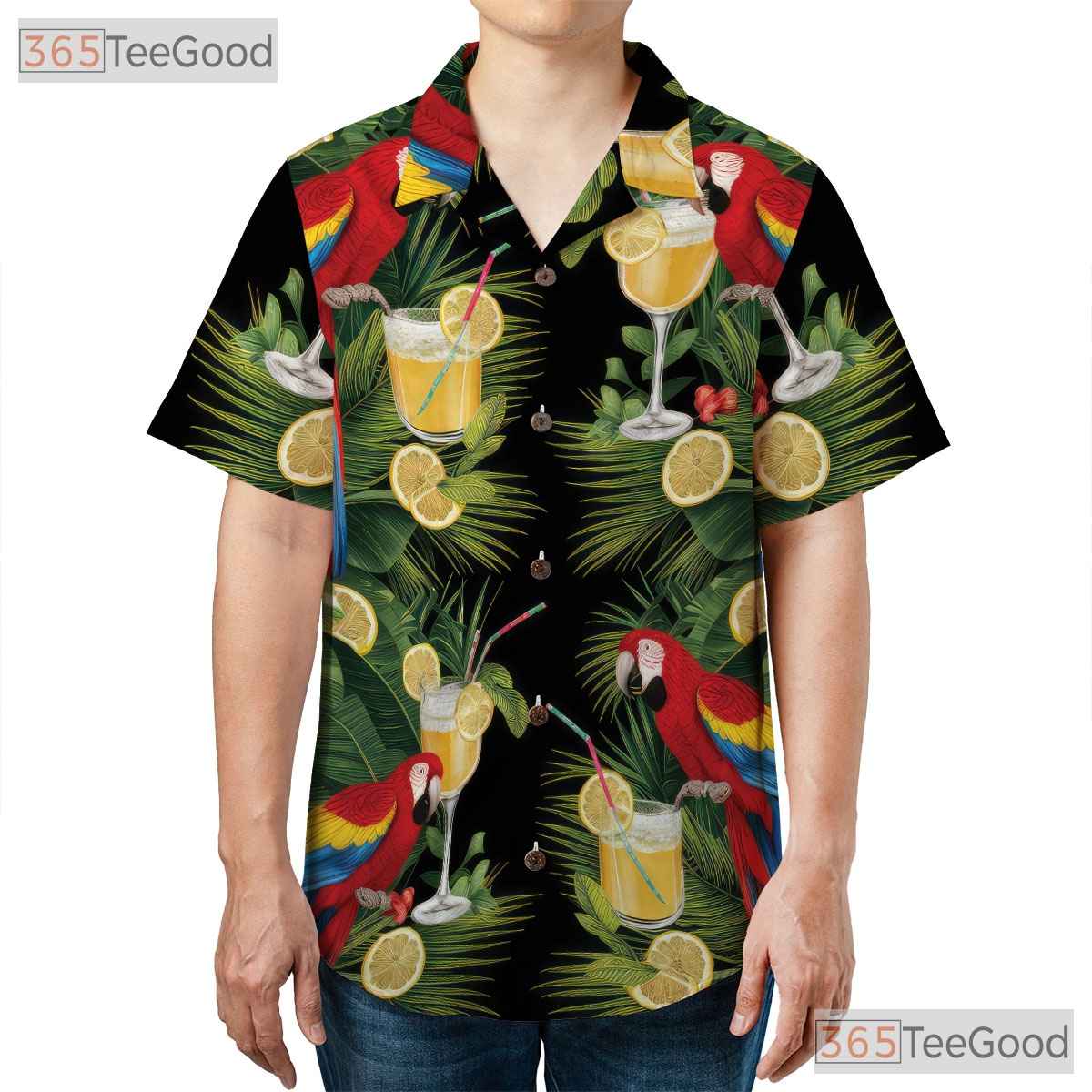 Tropical Bird Beach Party Festival Hawaiian Shirt for Men and Women Aloha