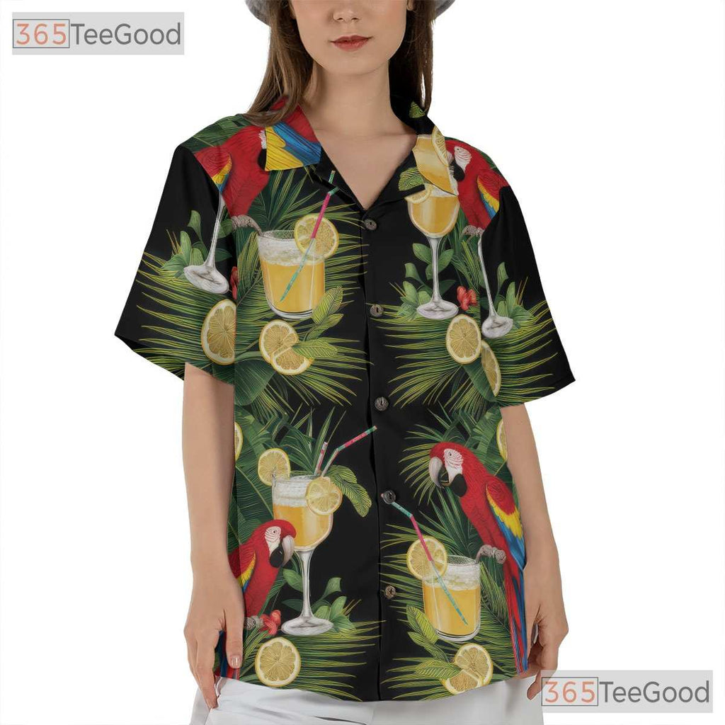 Tropical Bird Beach Party Festival Hawaiian Shirt for Men and Women Aloha