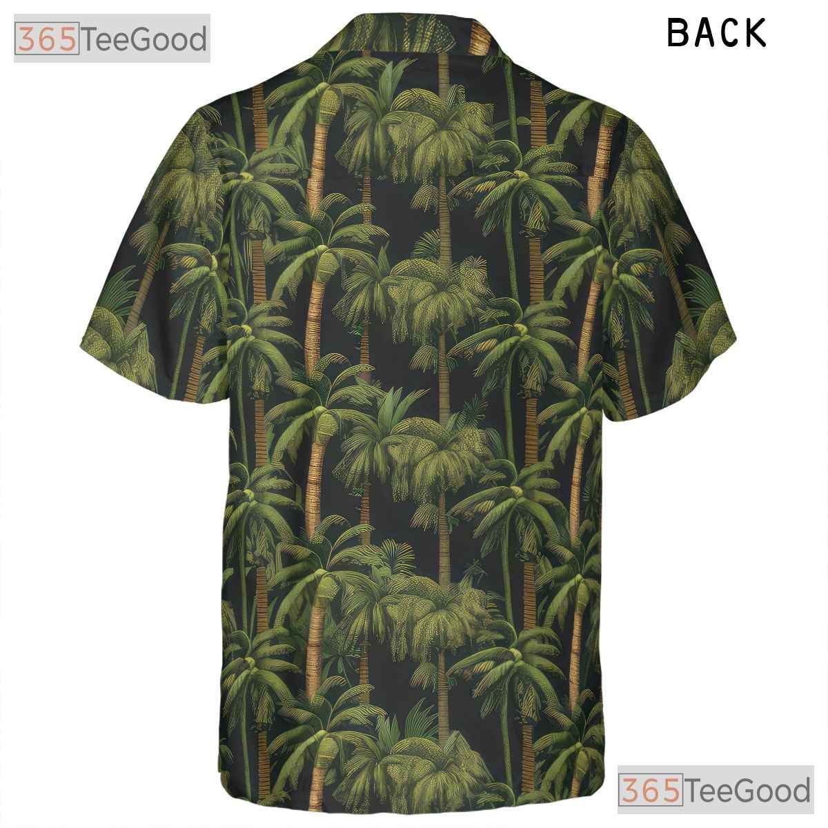 Tropical Black Palm Tree Aloha Beach Hawaiian Tee Unisex Summer Vacation Outfit