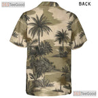 Tropical Camouflage Palm Tree Hawaiian Tee Unisex Summer Vacation Beach Outfit