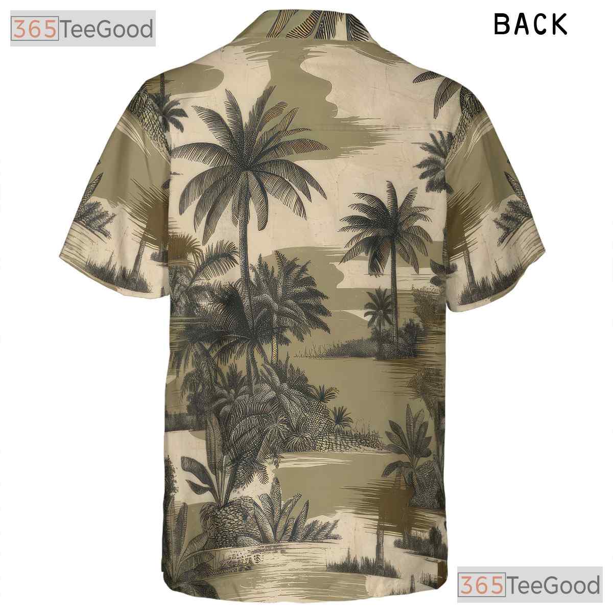 Tropical Camouflage Palm Tree Hawaiian Tee Unisex Summer Vacation Beach Outfit