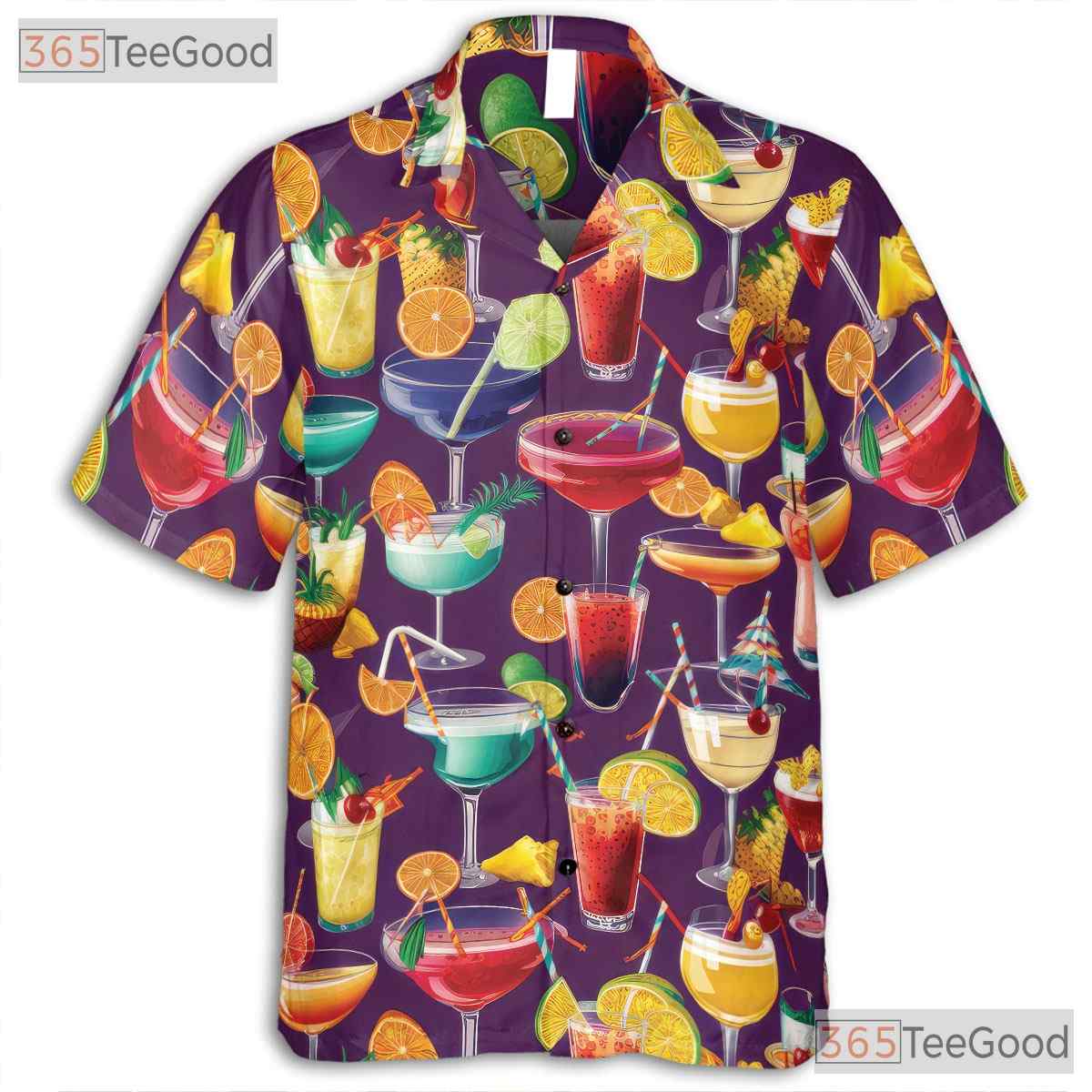 Tropical Cocktail Summer Beach Party Aloha Vacation Hawaiian Tee Unisex Top