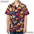 Tropical Cocktail Summer Beach Party Aloha Vacation Hawaiian Tee Unisex Top