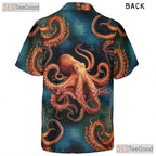 Tropical Deep Sea Octopus Hawaiian Shirt - Kraken Ocean Vacation Wear Adult