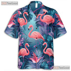 Tropical Flamingo Aloha Beach Vacation Summer Wear Hawaiian Shirt Unisex Top