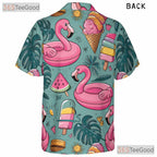 Tropical Flamingo Fun Hawaiian Shirt Unisex Look for Vacation Beach Party