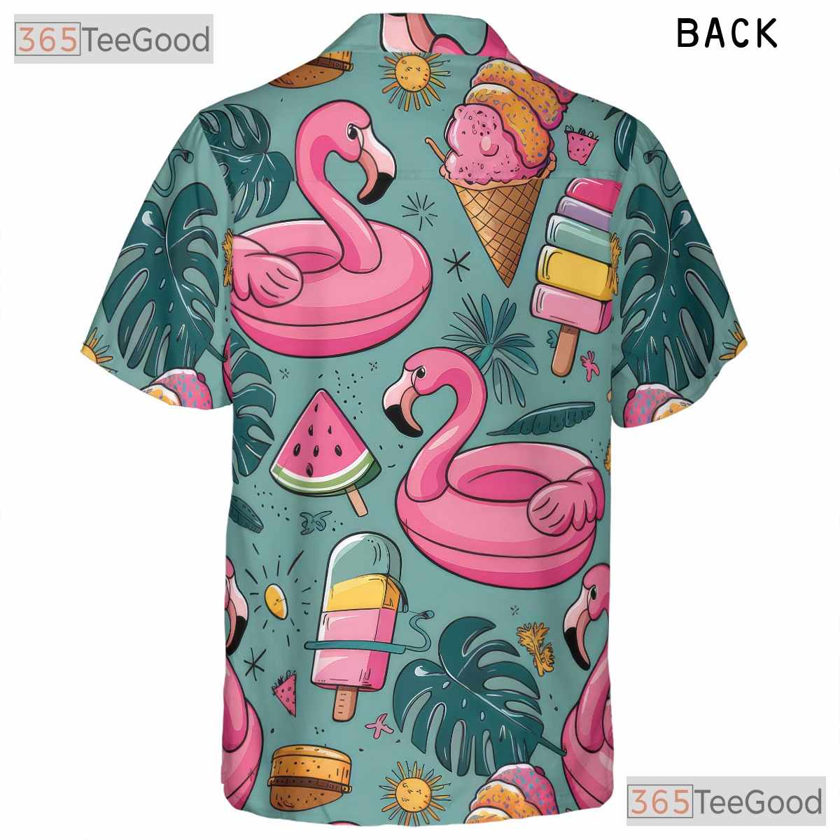 Tropical Flamingo Fun Hawaiian Shirt Unisex Look for Vacation Beach Party