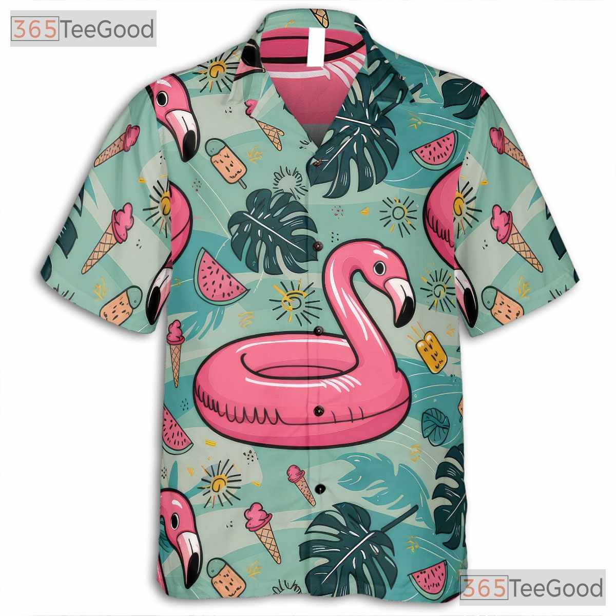 Tropical Flamingo Hawaiian Shirt Unisex Style for Festival Travel or Beach