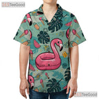 Tropical Flamingo Hawaiian Shirt Unisex Style for Festival Travel or Beach
