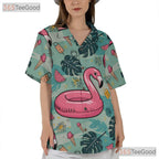 Tropical Flamingo Hawaiian Shirt Unisex Style for Festival Travel or Beach