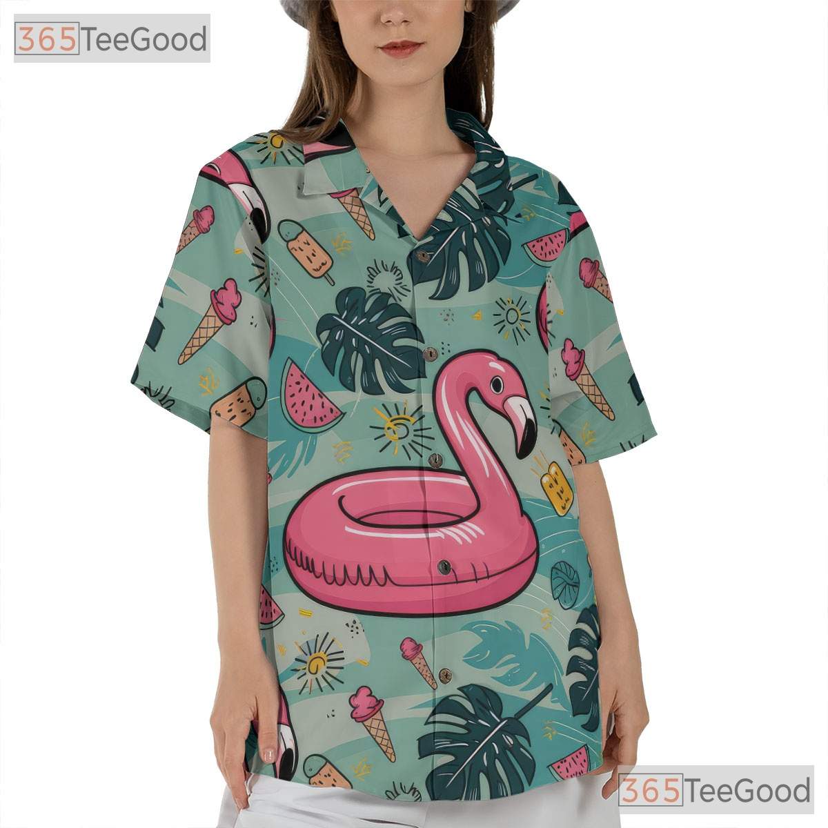 Tropical Flamingo Hawaiian Shirt Unisex Style for Festival Travel or Beach