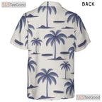Tropical Island Palm Tree Hawaiian Shirt- Unisex Seamless Beach Vacation Aloha