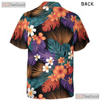 Tropical Jungle Botanical Hawaiian Shirt- Unisex Vibrant Floral Seamless Aloha