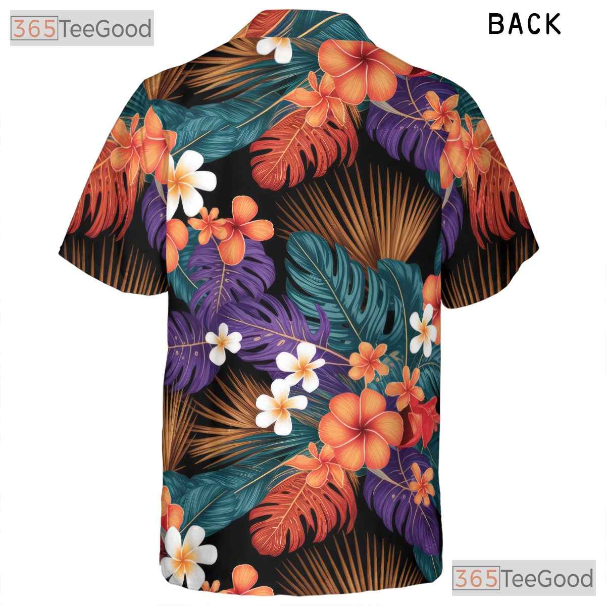Tropical Jungle Botanical Hawaiian Shirt- Unisex Vibrant Floral Seamless Aloha