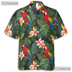 Tropical Jungle Parrot Bird Beachwear Hawaiian Tee Unisex Summer Vacation Outfit