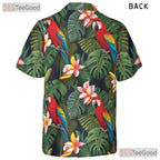Tropical Jungle Parrot Bird Beachwear Hawaiian Tee Unisex Summer Vacation Outfit