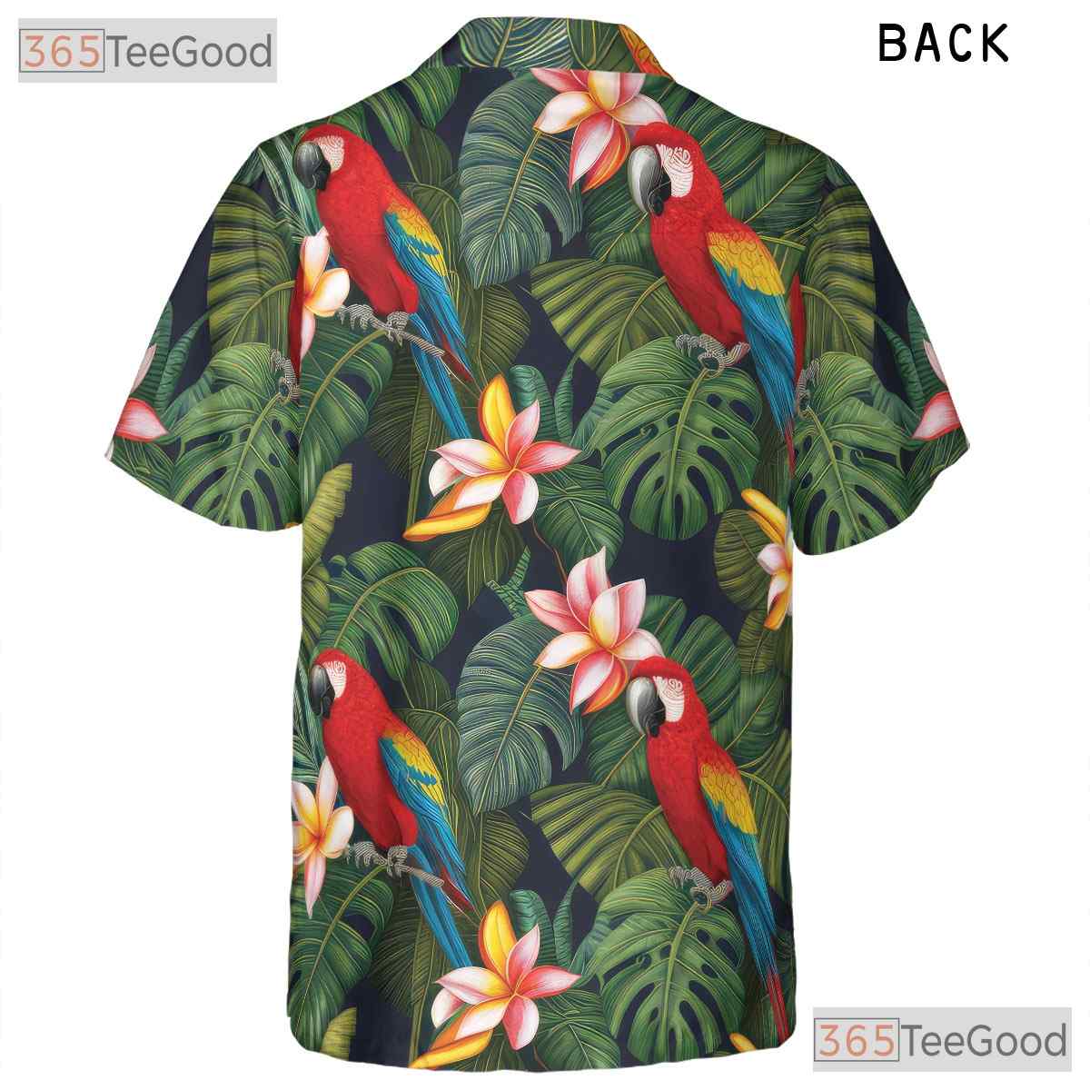 Tropical Jungle Parrot Bird Beachwear Hawaiian Tee Unisex Summer Vacation Outfit
