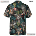 Tropical Jungle Wolf Animal Print Hawaiian Shirt Men Women Beach Festival