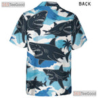 Tropical Ocean Shark Attack Hawaiian Shirt Men Women Beach Wear
