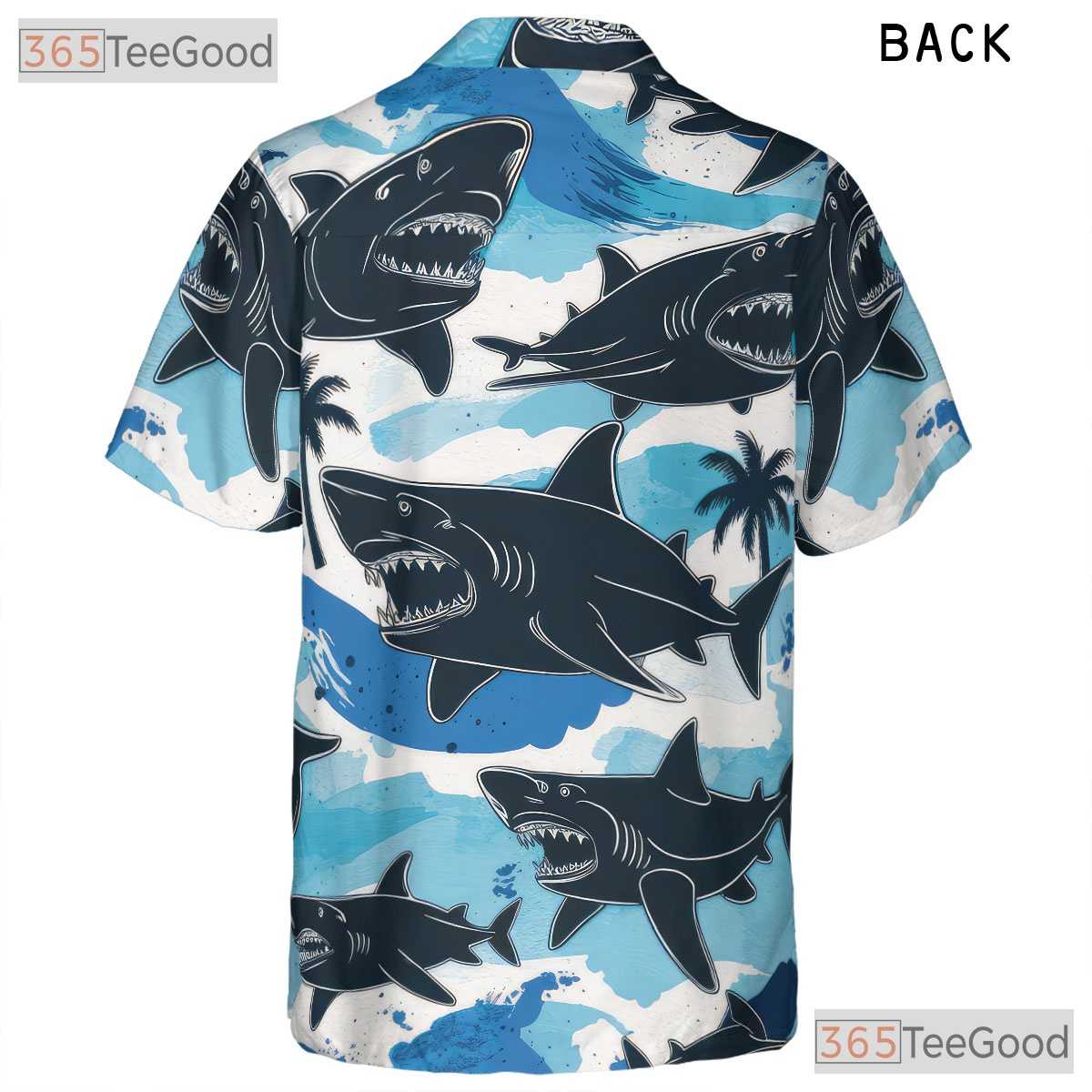 Tropical Ocean Shark Attack Hawaiian Shirt Men Women Beach Wear