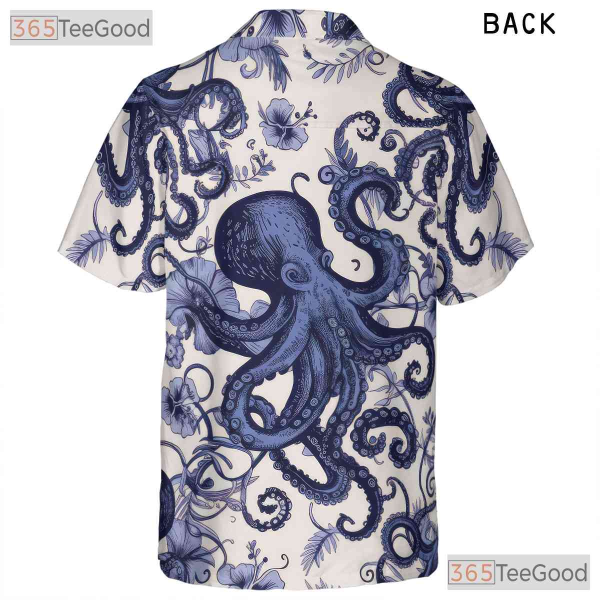 Tropical Octopus Ocean Floral Hawaiian Tee Unisex Unique Summer Beach Look