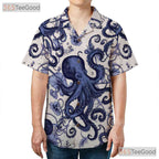 Tropical Octopus Ocean Floral Hawaiian Tee Unisex Unique Summer Beach Look