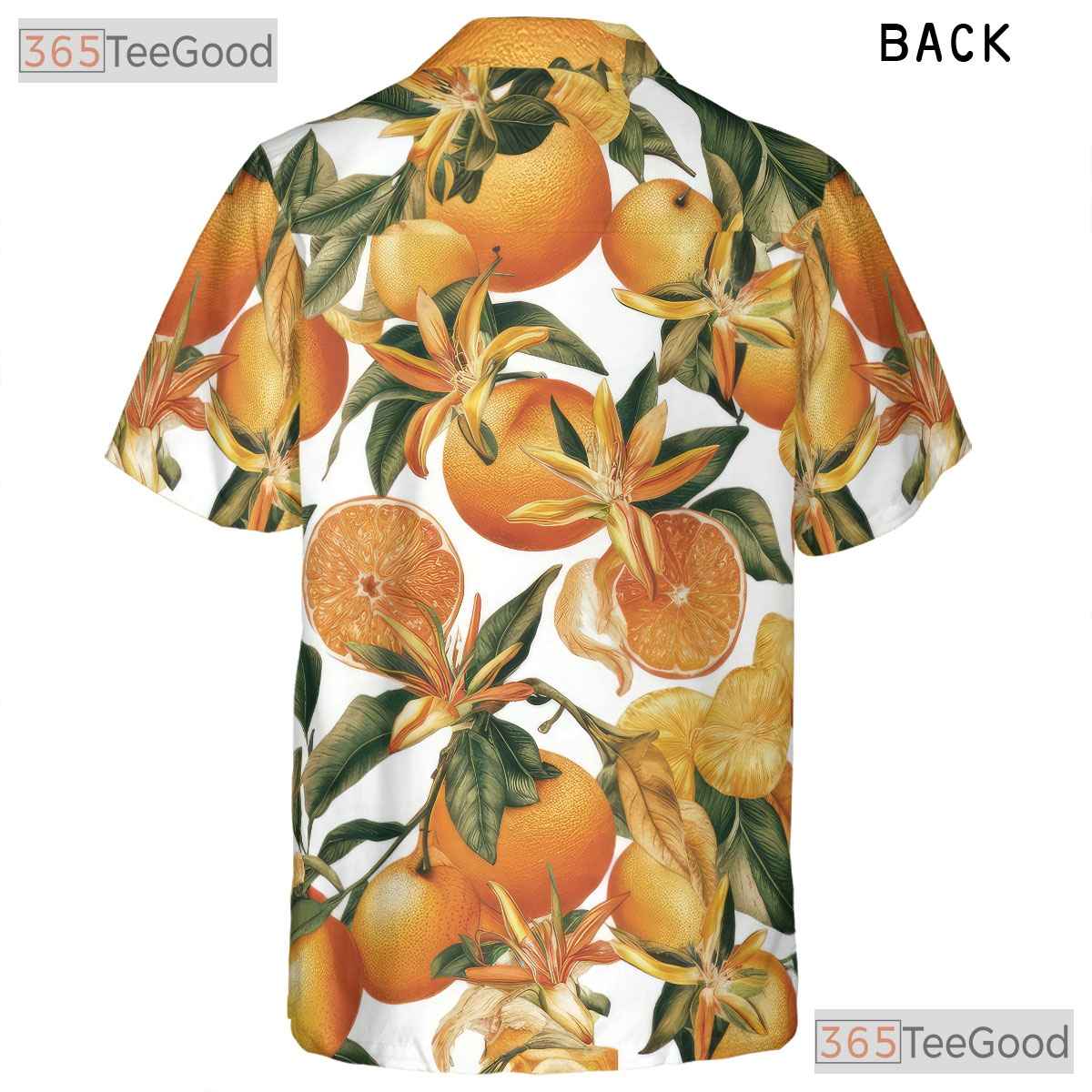 Tropical Orange Citrus Fruit Aloha Beach Summer Vacation Hawaiian Shirt Unisex