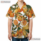Tropical Orange Citrus Fruit Aloha Beach Summer Vacation Hawaiian Shirt Unisex