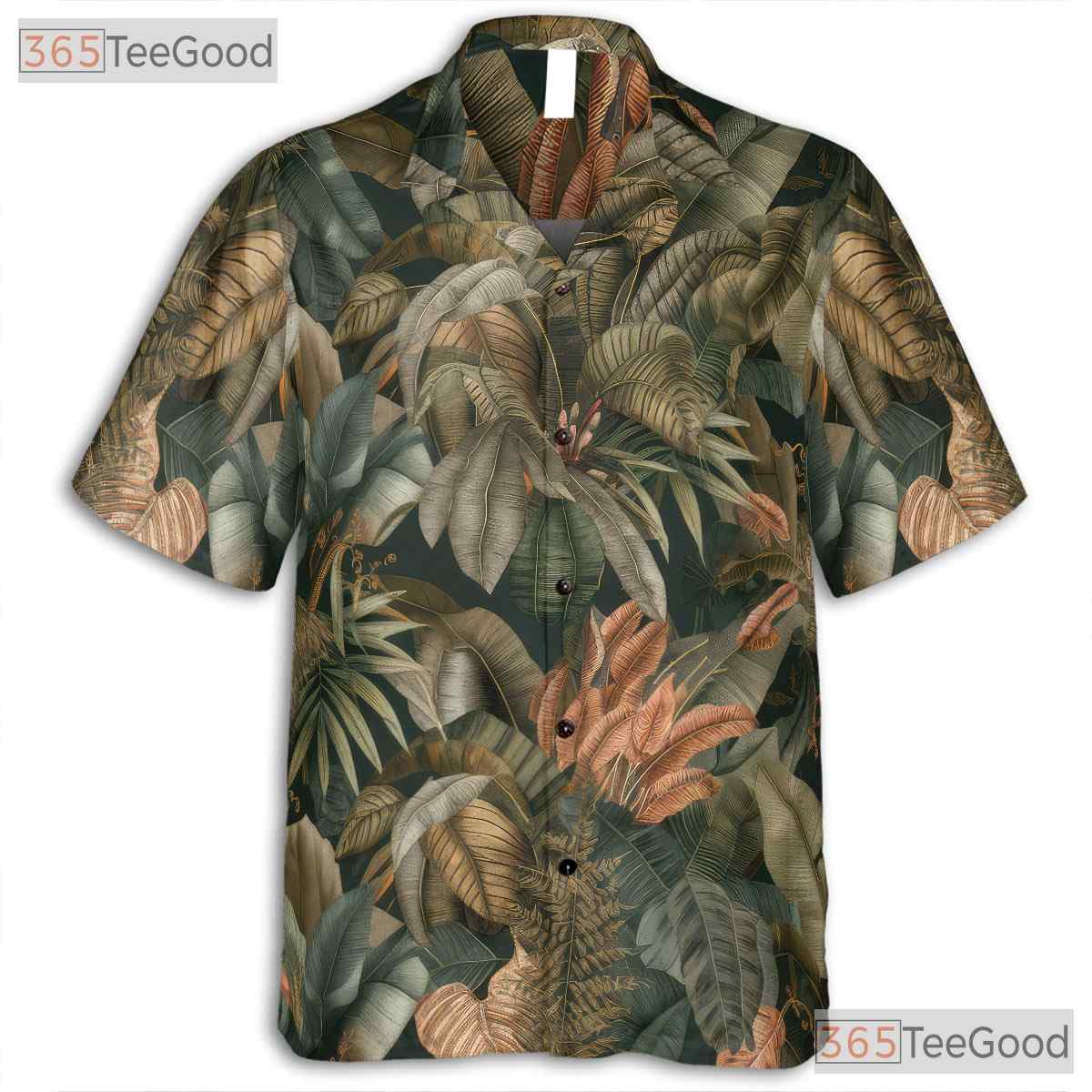 Tropical Palm Print Hawaiian Shirt Unisex Beachwear Vacation Party Luau