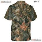 Tropical Palm Print Hawaiian Shirt Unisex Beachwear Vacation Party Luau