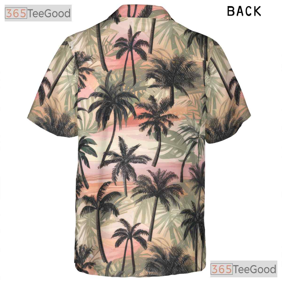 Tropical Palm Tree Sunset Aesthetic Hawaiian Tee Unisex Vintage Beach Vacation