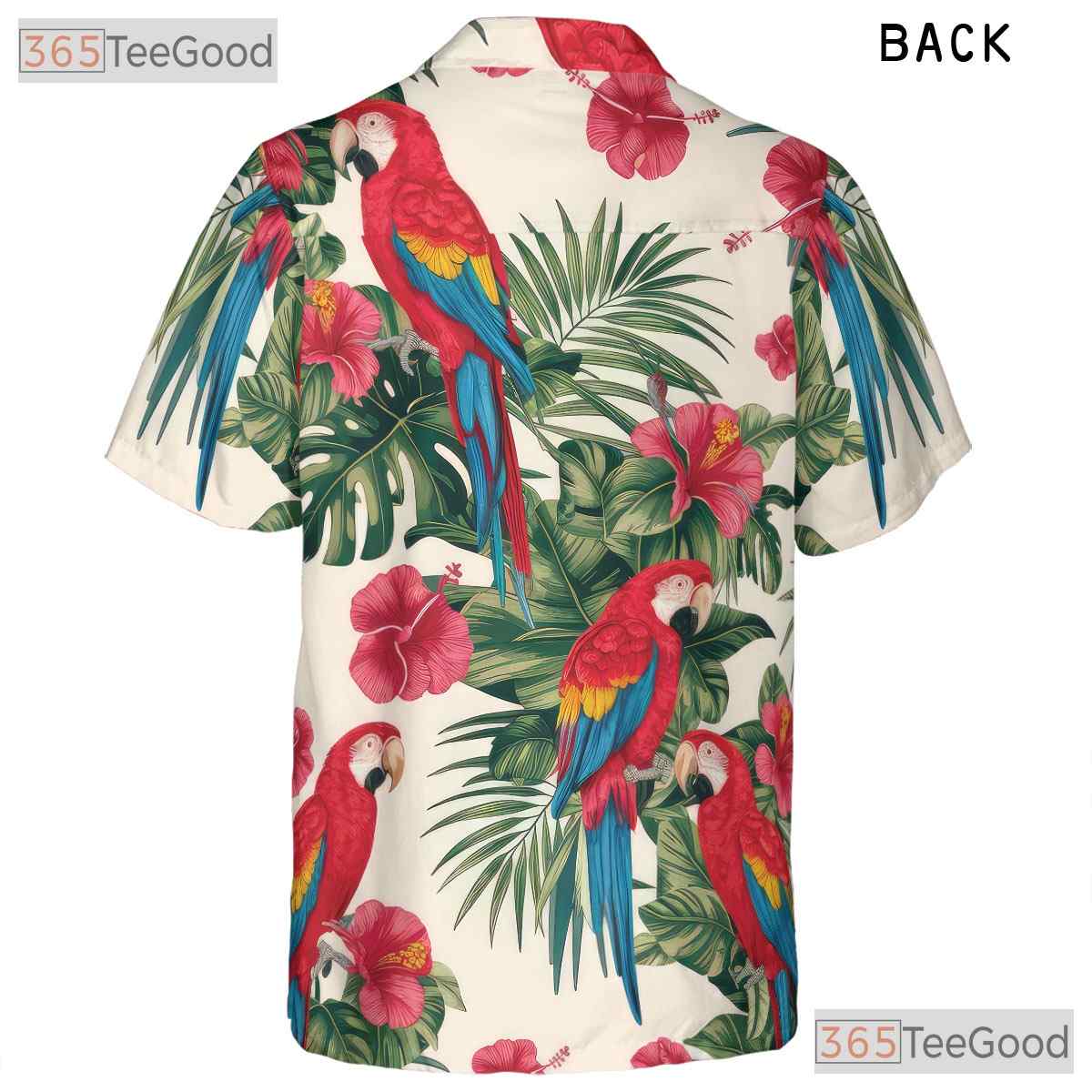 Tropical Parrot Hibiscus Floral Aloha Hawaiian Shirt Men Women Summer Outfit Top