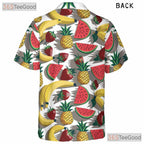Tropical Pineapple Banana Watermelon Aloha Hawaiian Tee Men Women Vacation Top
