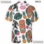 Tropical Sasquatch Tiki Hawaiian Shirt- Unisex Bigfoot Luau Party Aloha Print