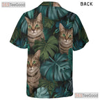 Tropical Vibes Aloha Feel Tabby Cats Hawaiian Shirt Men Women Vacation Top