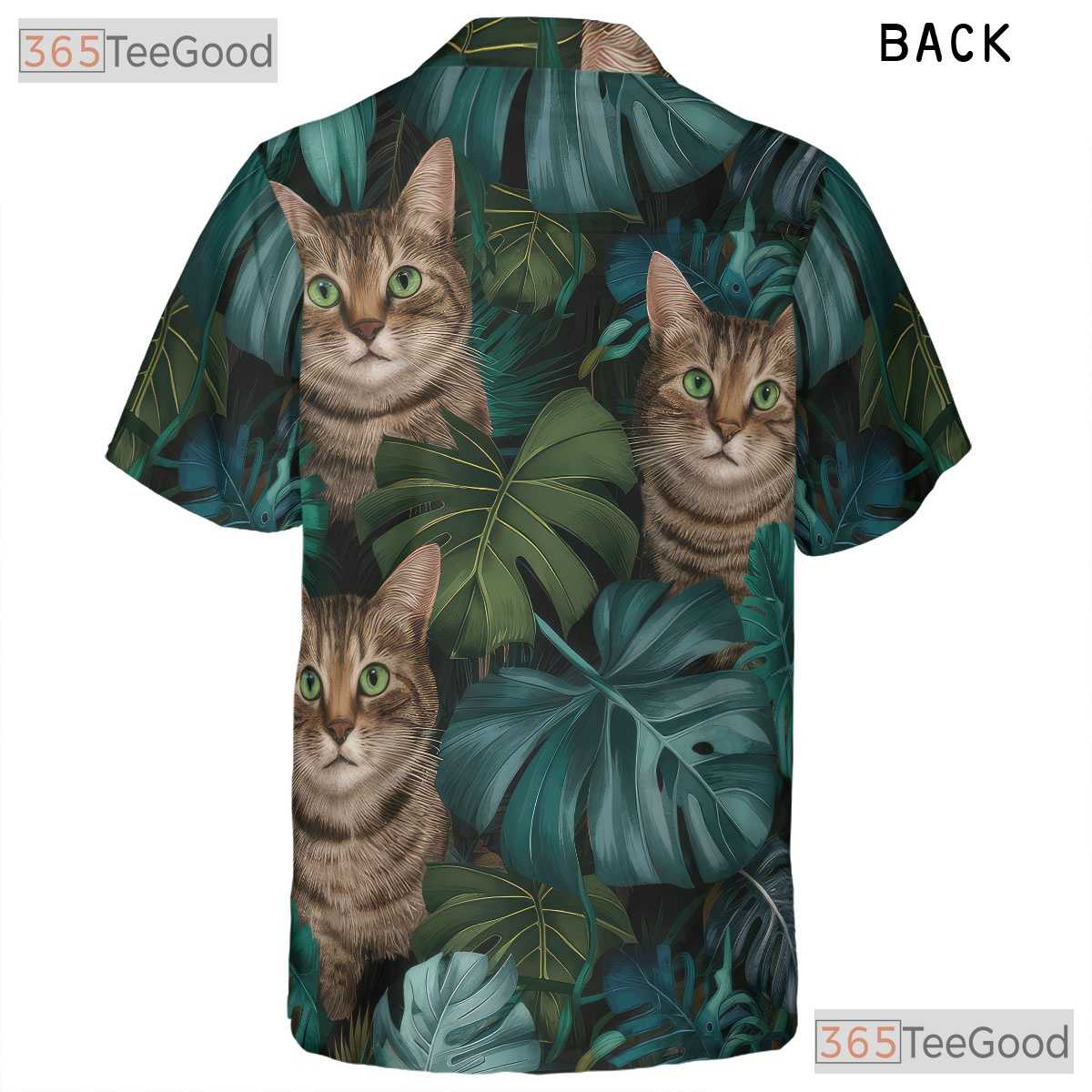 Tropical Vibes Aloha Feel Tabby Cats Hawaiian Shirt Men Women Vacation Top