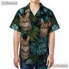 Tropical Vibes Aloha Feel Tabby Cats Hawaiian Shirt Men Women Vacation Top