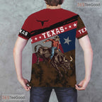 Texas State Red Novelty Graphic 3D Printed Casual Short Sleeve Unisex Tee Styles