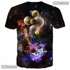 Sleek Black Urban Graphic Art Design 3D Printed Casual Unisex Short Sleeve Tee