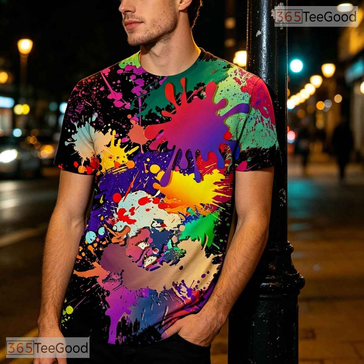 Colorful Space Galaxy Graphic 3D Printed Casual Unisex Short Sleeve Tee Shirts